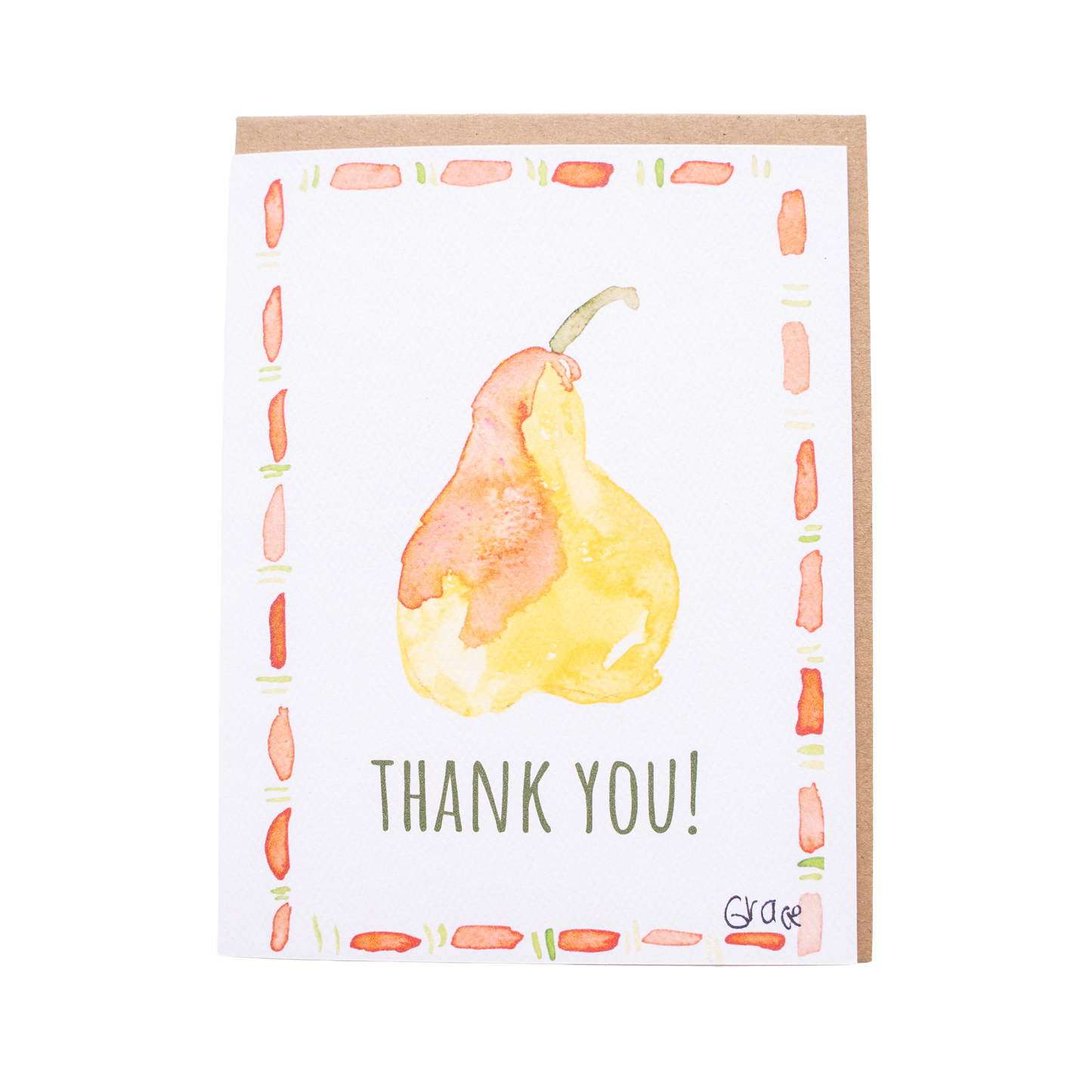 'TY, Pear' Card