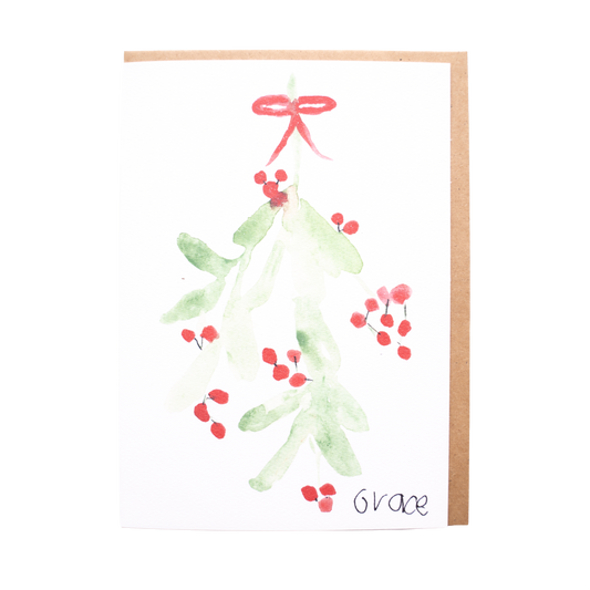 'Under the Mistletoe' Card