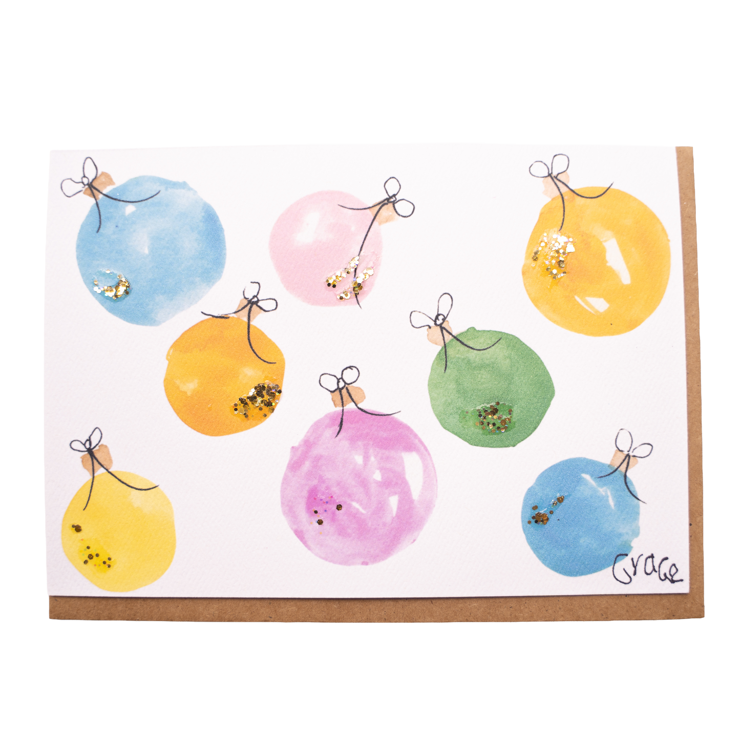 'Shiny Baubles' Card