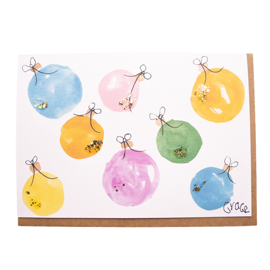 'Shiny Baubles' Card