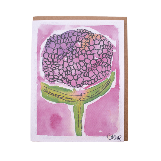 'Hydrangeas - Pink' Card