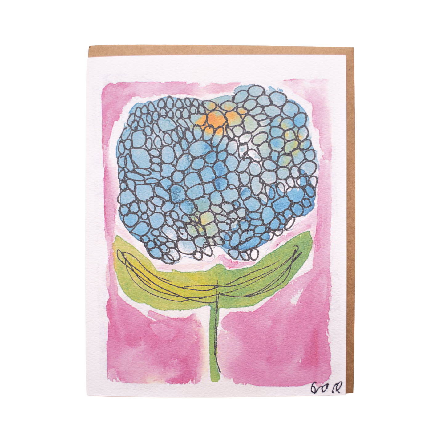 'Hydrangeas - Blue' Card
