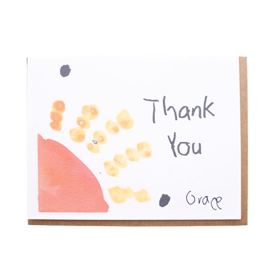 'Thank You - Yellow' Card