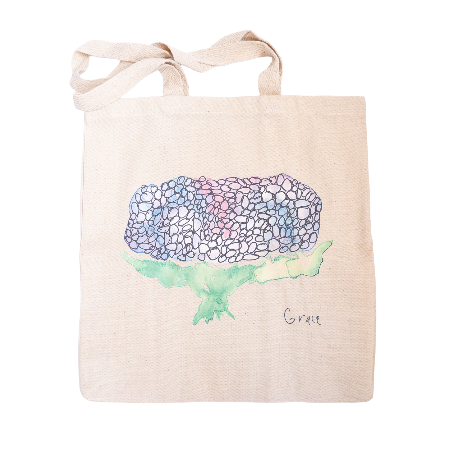 'Hydrangeas' Canvas Tote