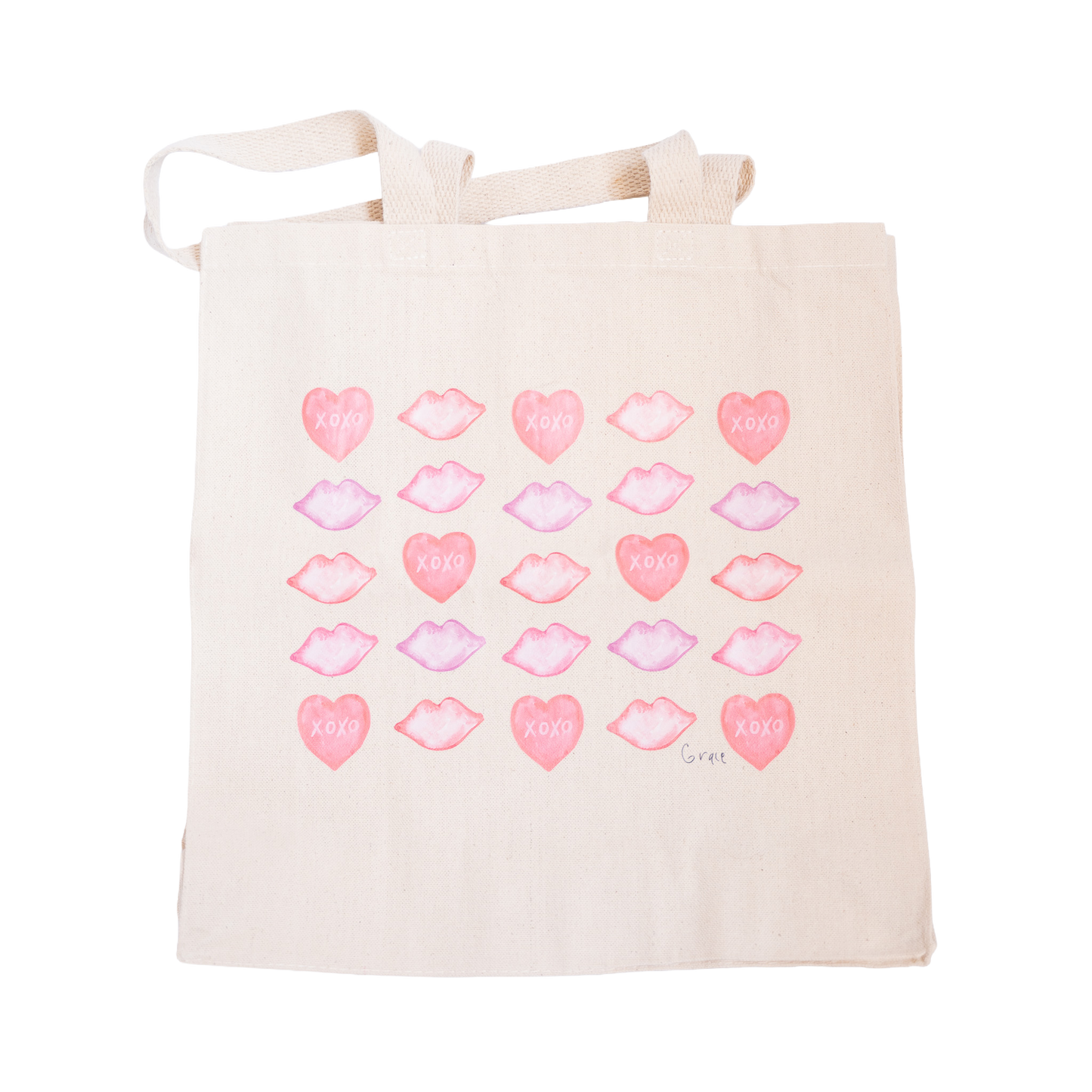 'Pucker Up, XOXO' Canvas Tote