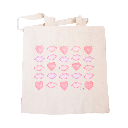'Pucker Up, XOXO' Canvas Tote