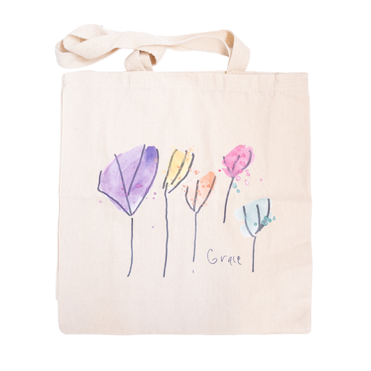'Flowers' Canvas Tote