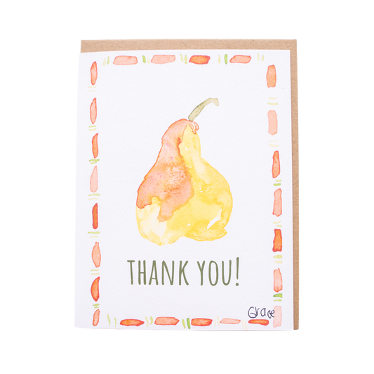 'TY, Pear' Card