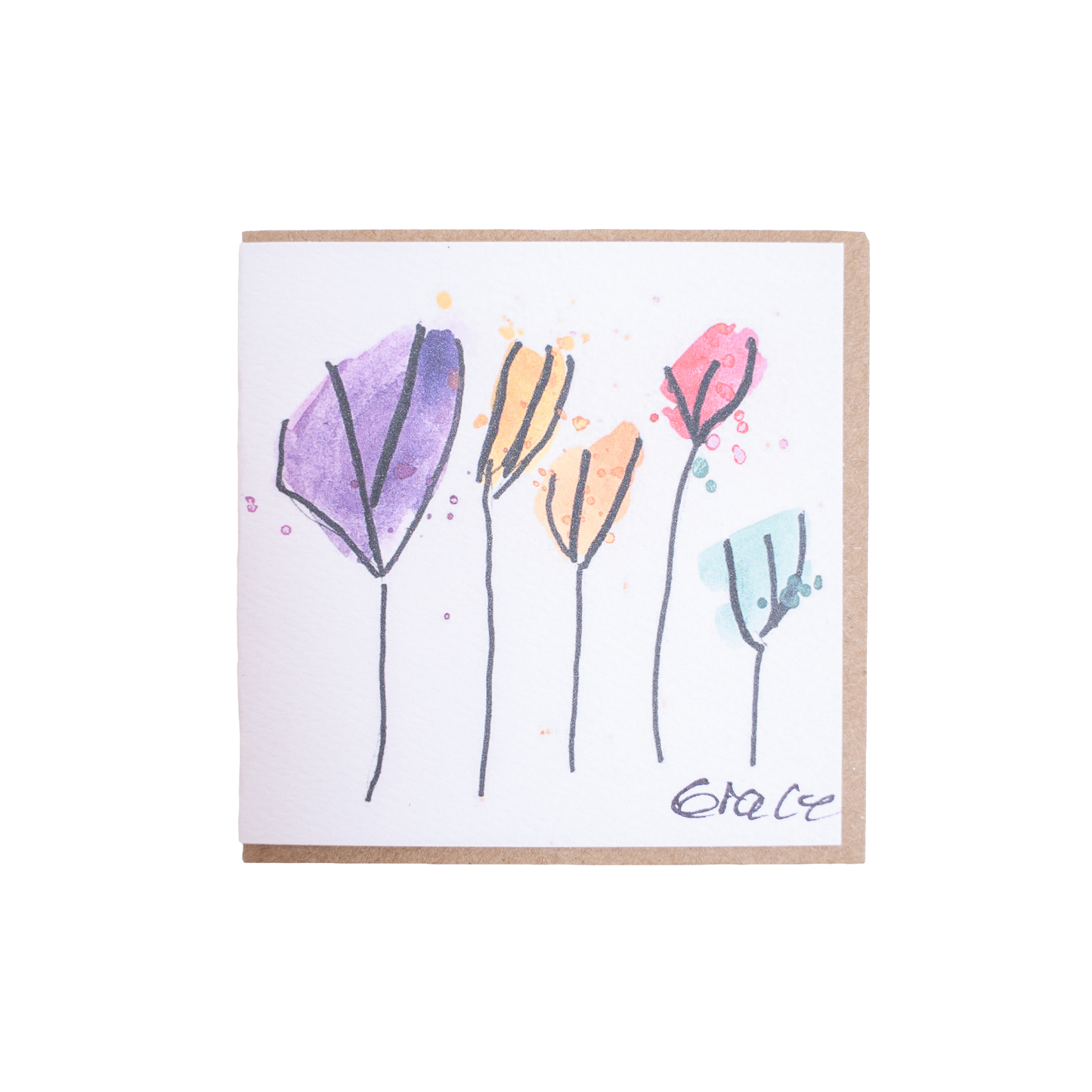 'Flowers' Mini Card