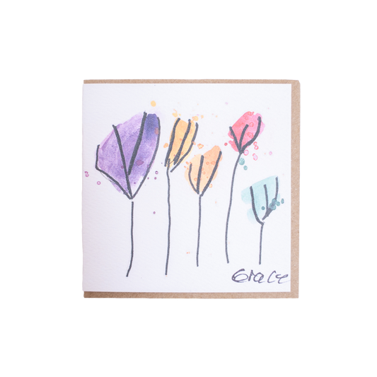 'Flowers' Mini Card
