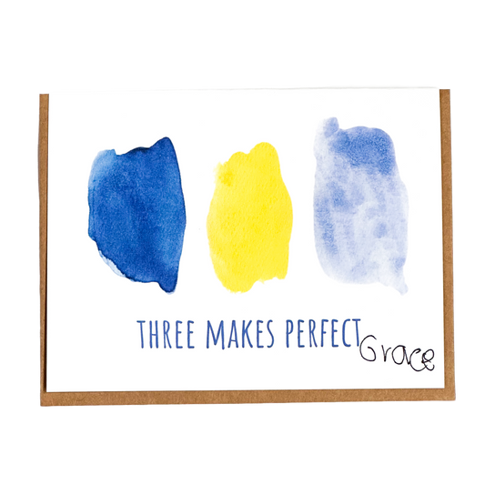 'Three Makes Perfect' Card
